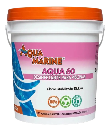 Cloro Aqua 60 Balde 10kg - Aqua Marine